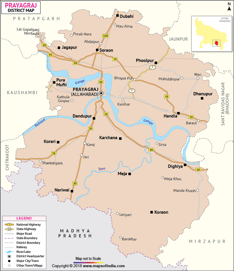 District Map of Prayagraj