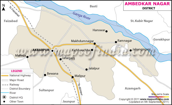 District Map of Ambedkar Nagar