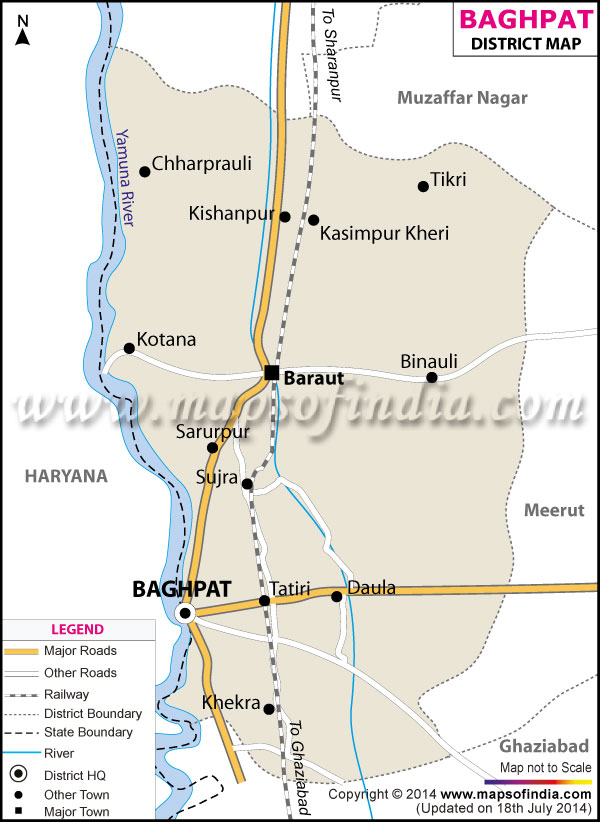 District Map of Baghpat