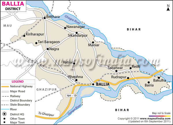 District Map of Ballia