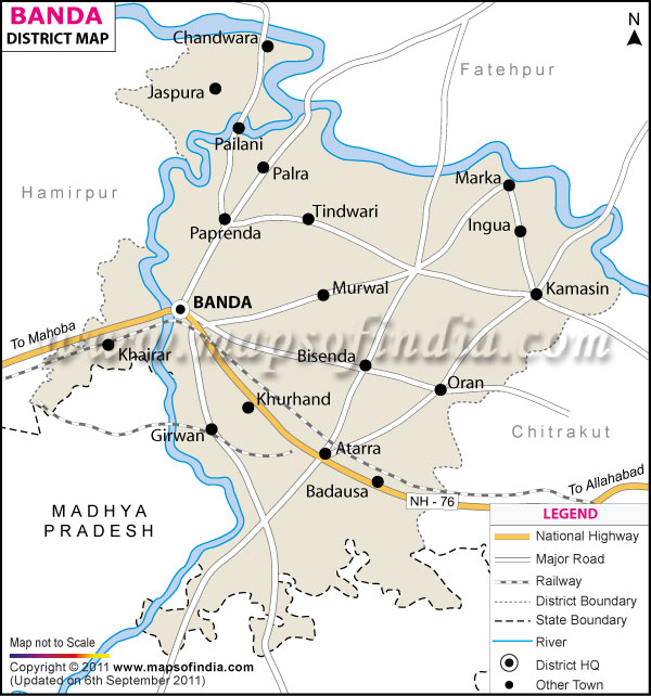 District Map of Banda