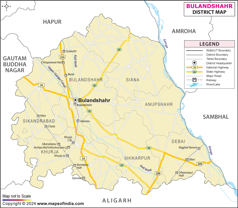 District Map of Bulandshahar