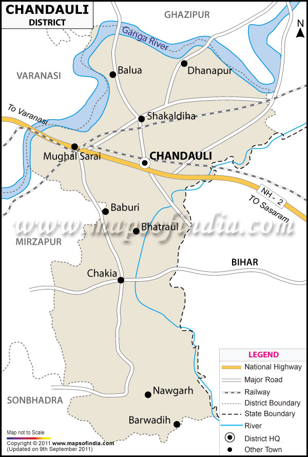 District Map of Chandauli