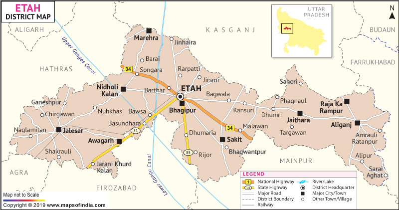 District Map of Etah