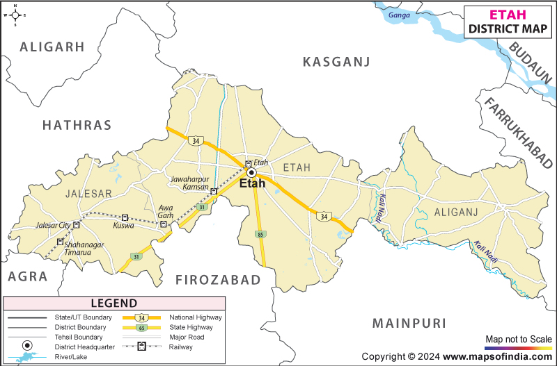 District Map of Etah