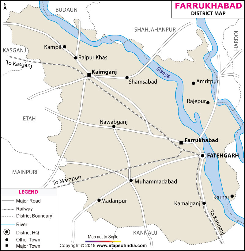 District Map of Farrukhabad