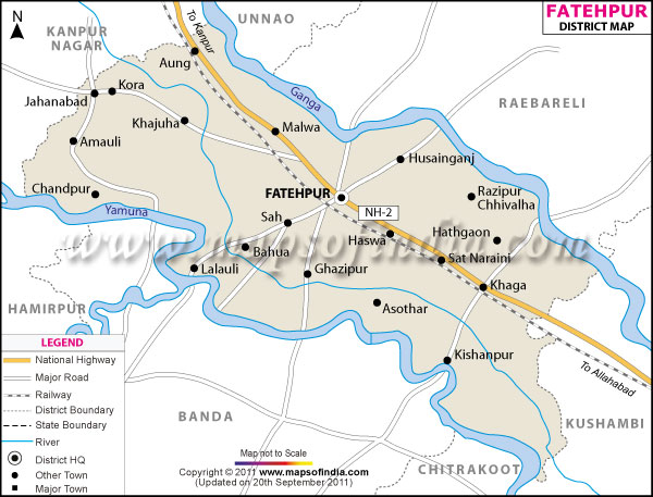 District Map of Fatehpur