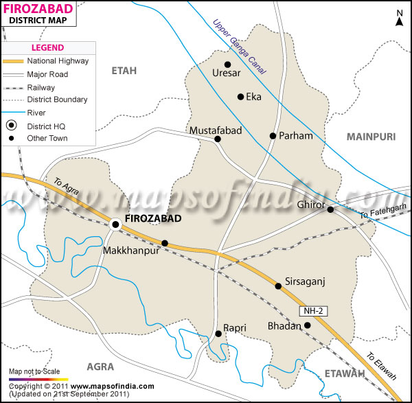 District Map of Firozabad