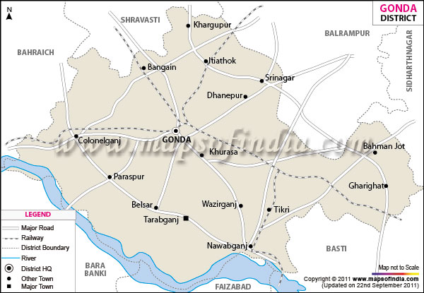 District Map of Gonda