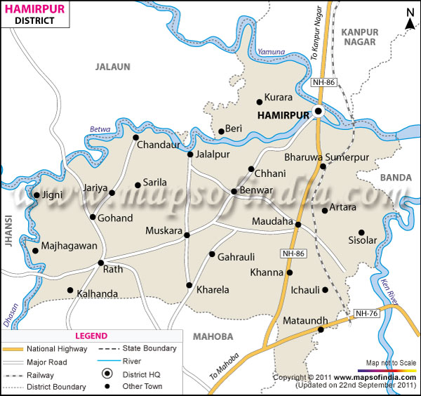 District Map of Hamirpur