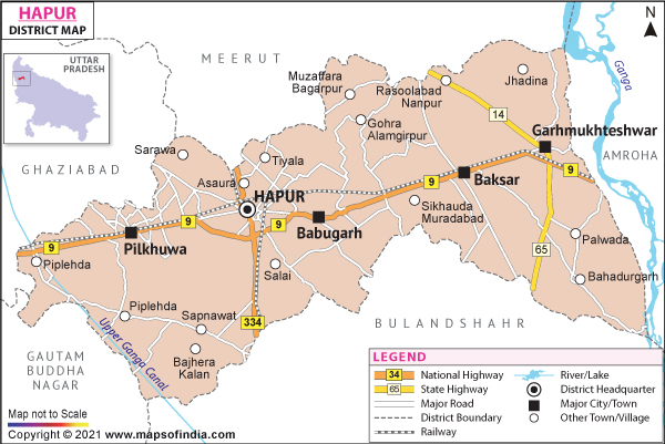 District Map of Hapur
