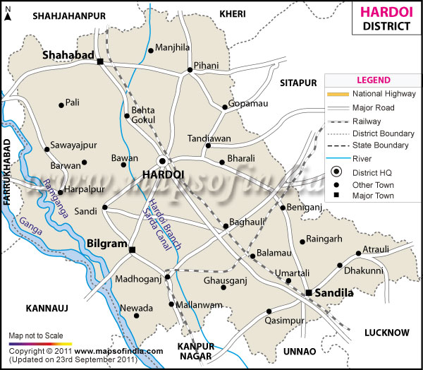 District Map of Hardoi