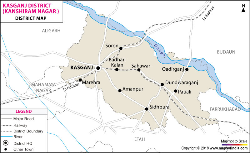 District Map of Kanshiram Nagar