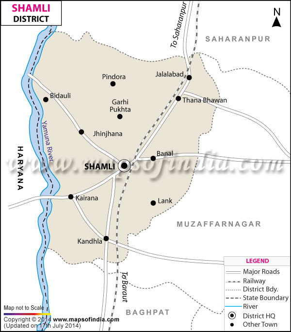 District Map of Shamli