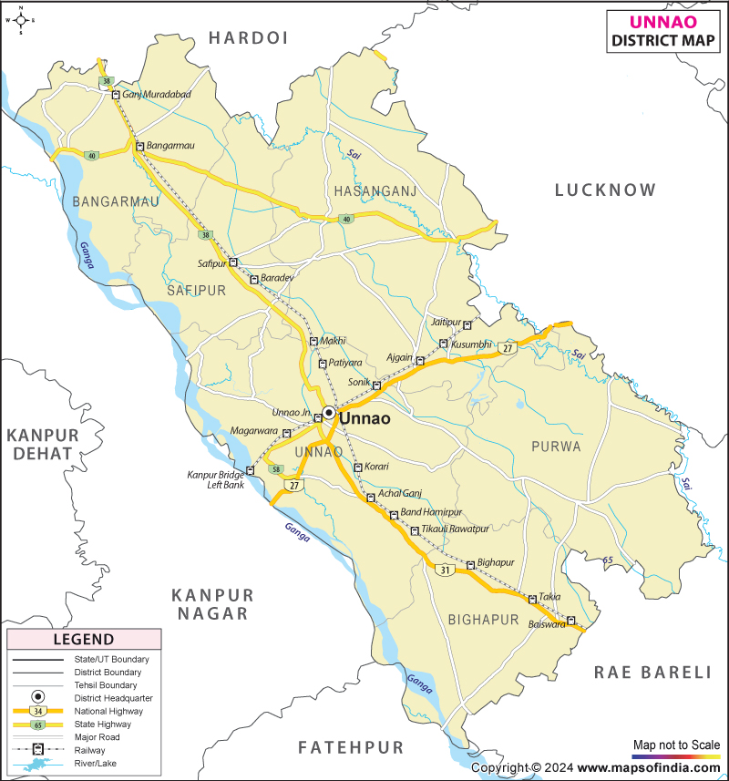 District Map of Unnao