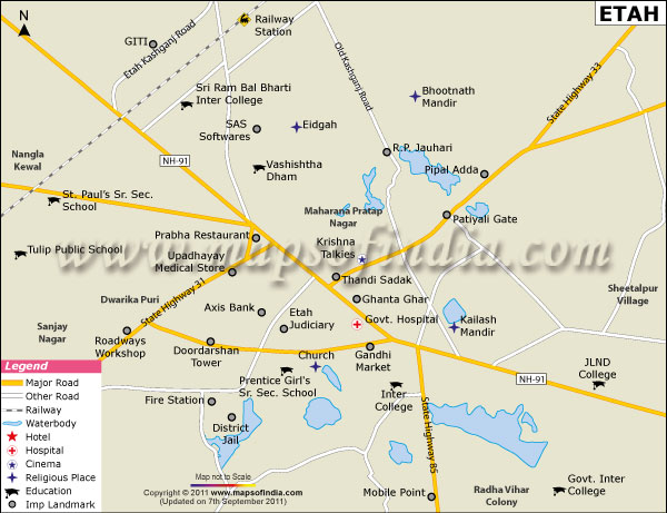 City Map of Etah