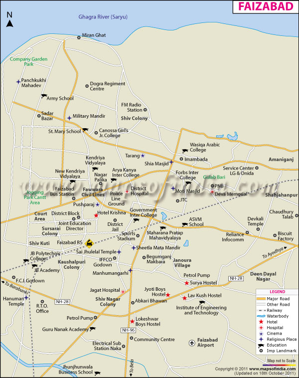 City Map of Faizabad