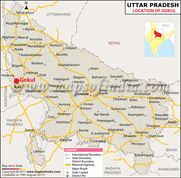 Location Map of Gokul