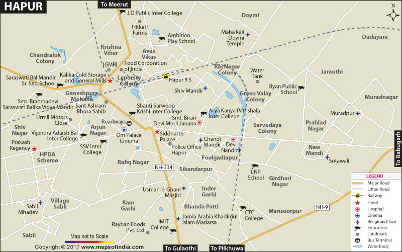 City Map of Hapur