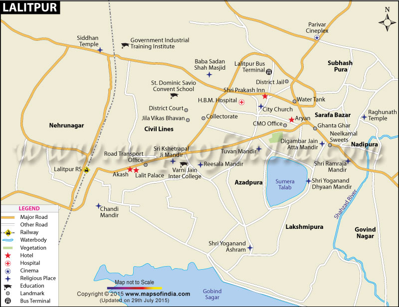 Lalitpur Location Map