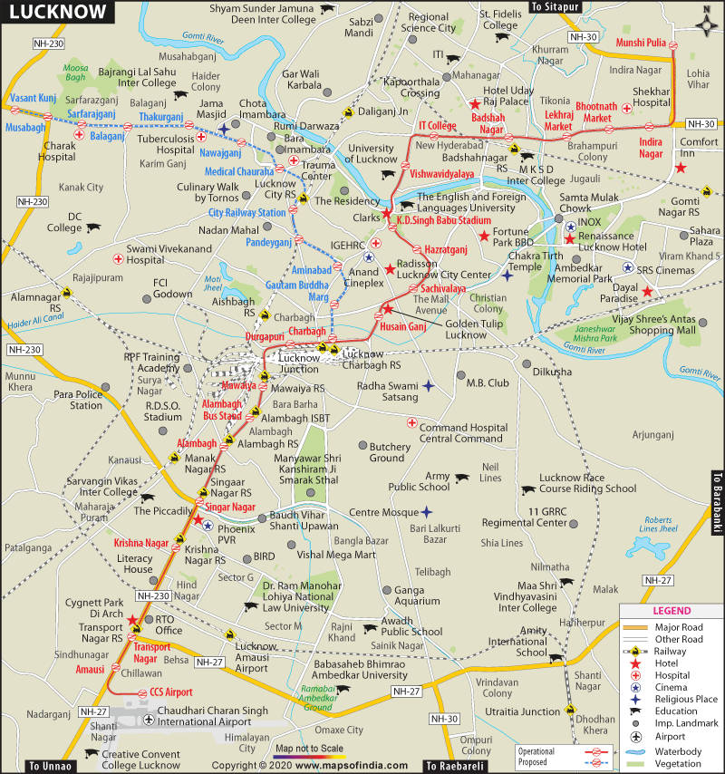 Lucknow City Bus Route Chart