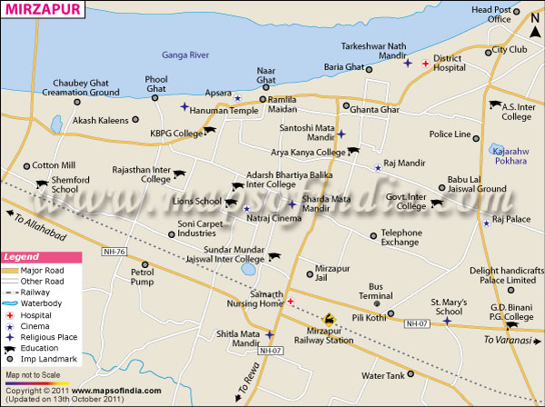 City Map of Mirzapur