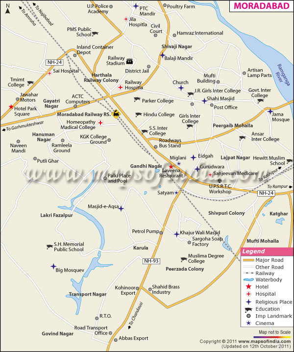 City Map of Moradabad