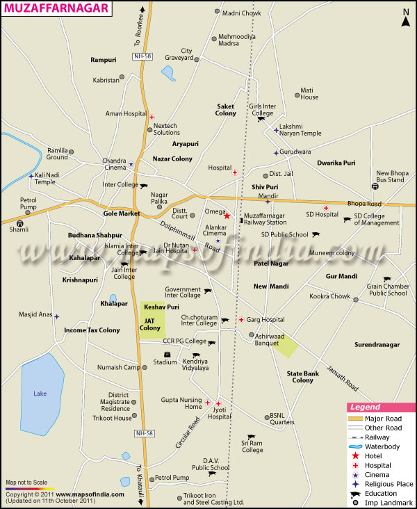 City Map of Muzaffarnagar
