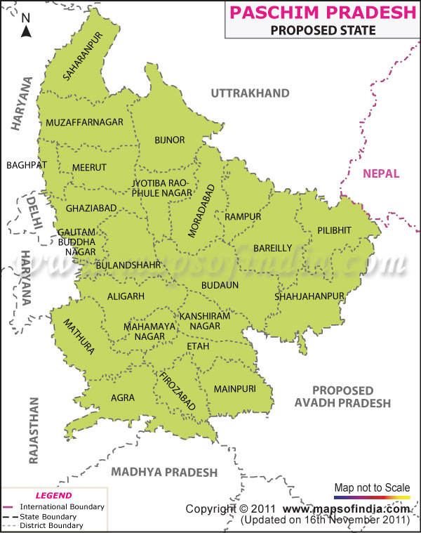 Paschim Pradesh Map