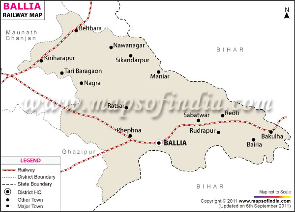 Railway Map of Ballia