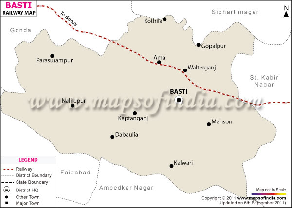 Railway Map of Basti