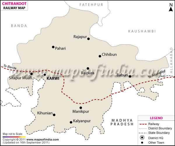 Railway Map of Chitrakoot