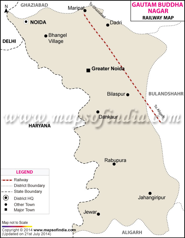 Railway Map of Gautam Buddha Nagar