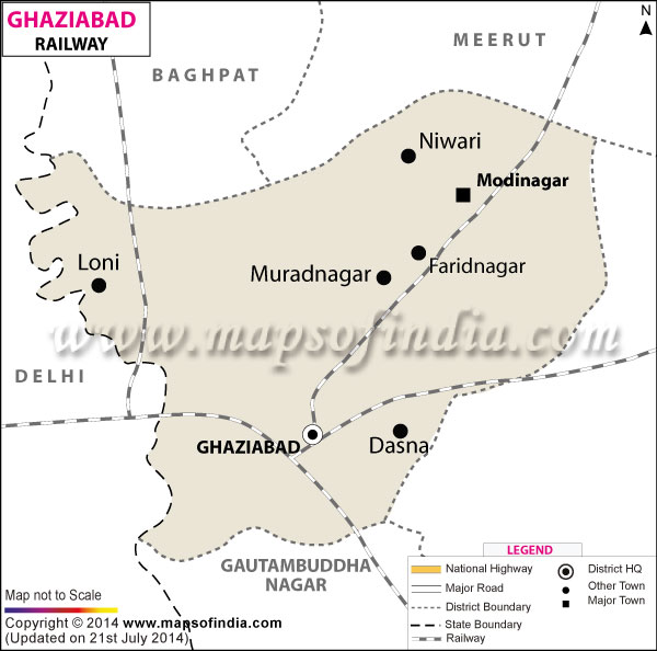 Railway Map of Ghaziabad