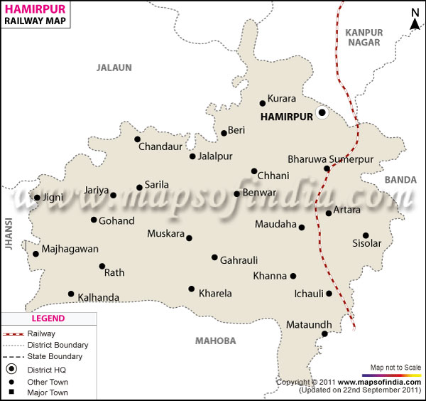 Railway Map of Hamirpur