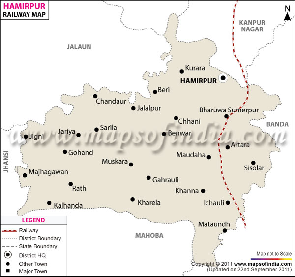 Railway Map of Hamirpur