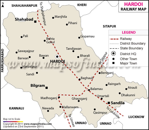 Railway Map of Hardoi