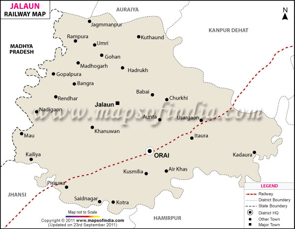 Railway Map of Jalaun