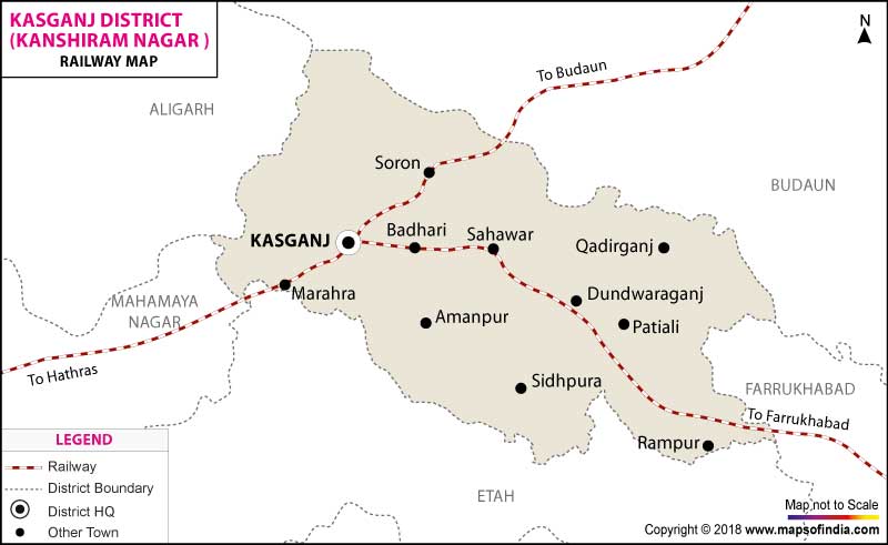 Railway Map of Kanshiram Nagar