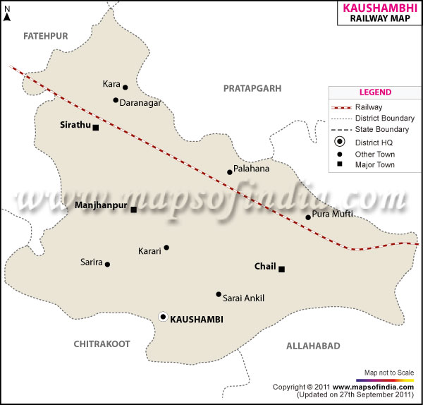 Railway Map of Kaushambhi