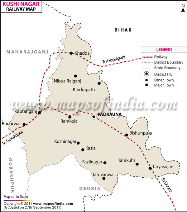 Railway Map of Kushinagar