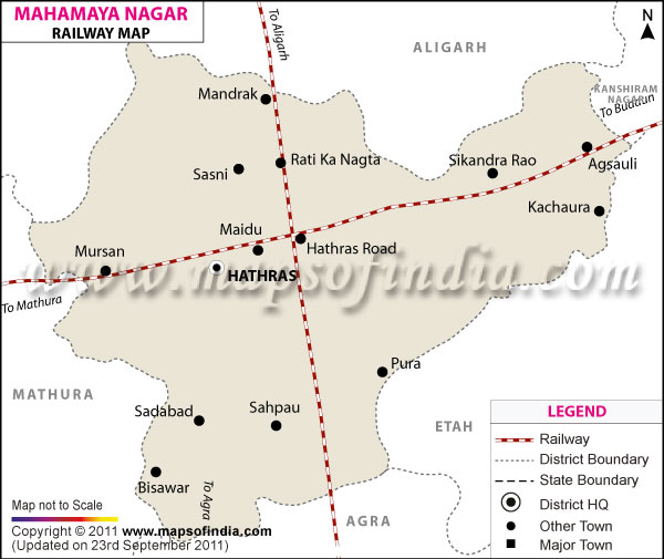 Railway Map of Mahamaya Nagar
