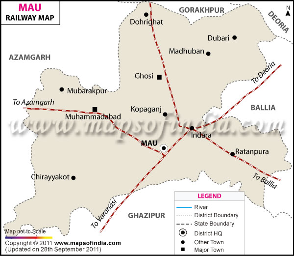 Railway Map of Mau