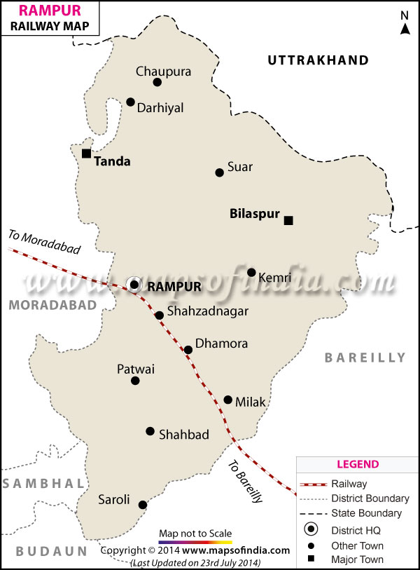 Railway Map of Rampur