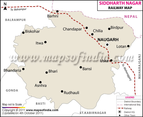 Railway Map of Siddharthnagar