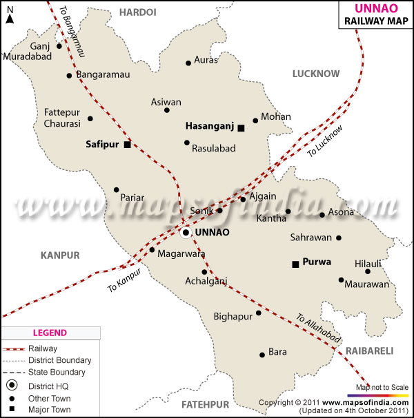 Railway Map of Unnao
