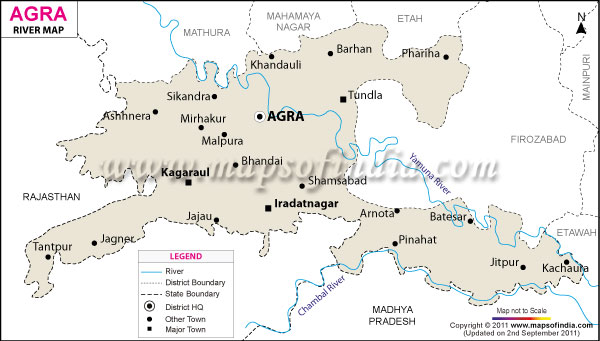 River Map of Agra