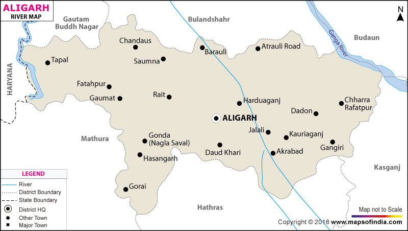 River Map of Aligarh
