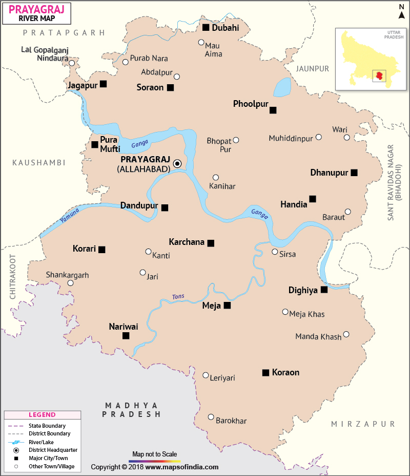 River Map of Prayagraj