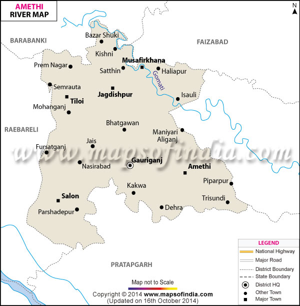 River Map of Amethi